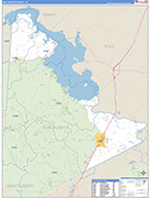 San Jacinto County Wall Map Basic Style